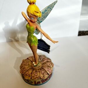Jim Shore Tinker Bell Figurine with Green Dress and Yellow Hair